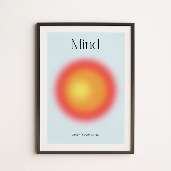 Mind Aura Gradient 01 Angel Spirit Zodiac Minimal Colorful Abstract Geometric Spiritual Poster Art Print