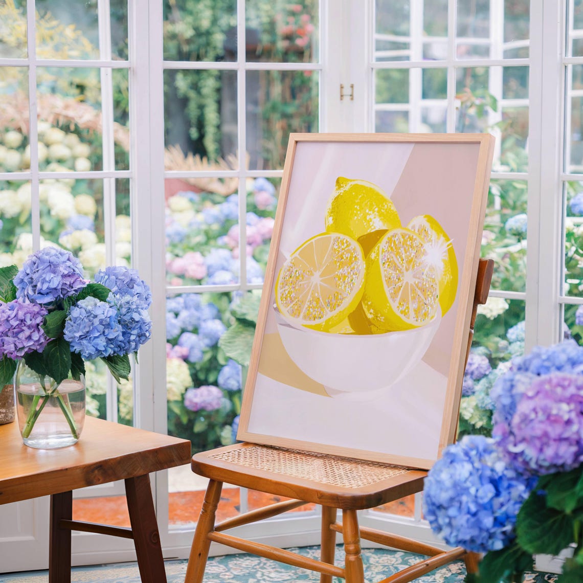 Yellow Lemons In A Bowl Poster Bright Pastel Fruit Illustration Modern And Elegant Kitchen Decor Fresh And Graphic Wall Art - Image 4
