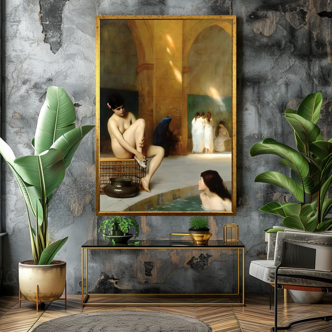Jean-Leon Gerome Roman Bath Neoclassical Painting Art Poster - Image 4