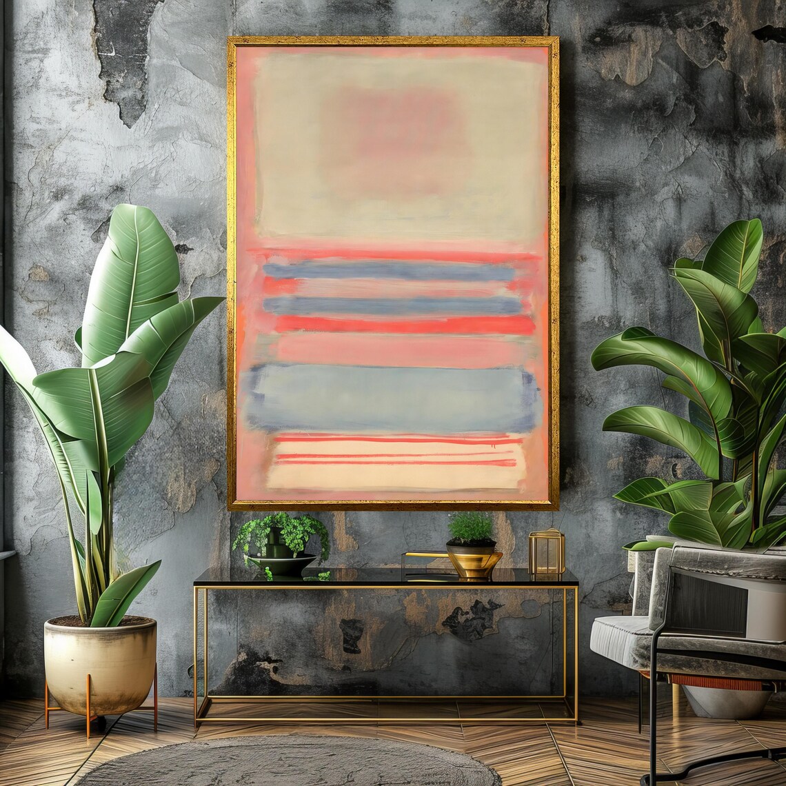 Mark Rothko Style Soft Pastel Stripes Abstract Color Field Art Poster - Image 4