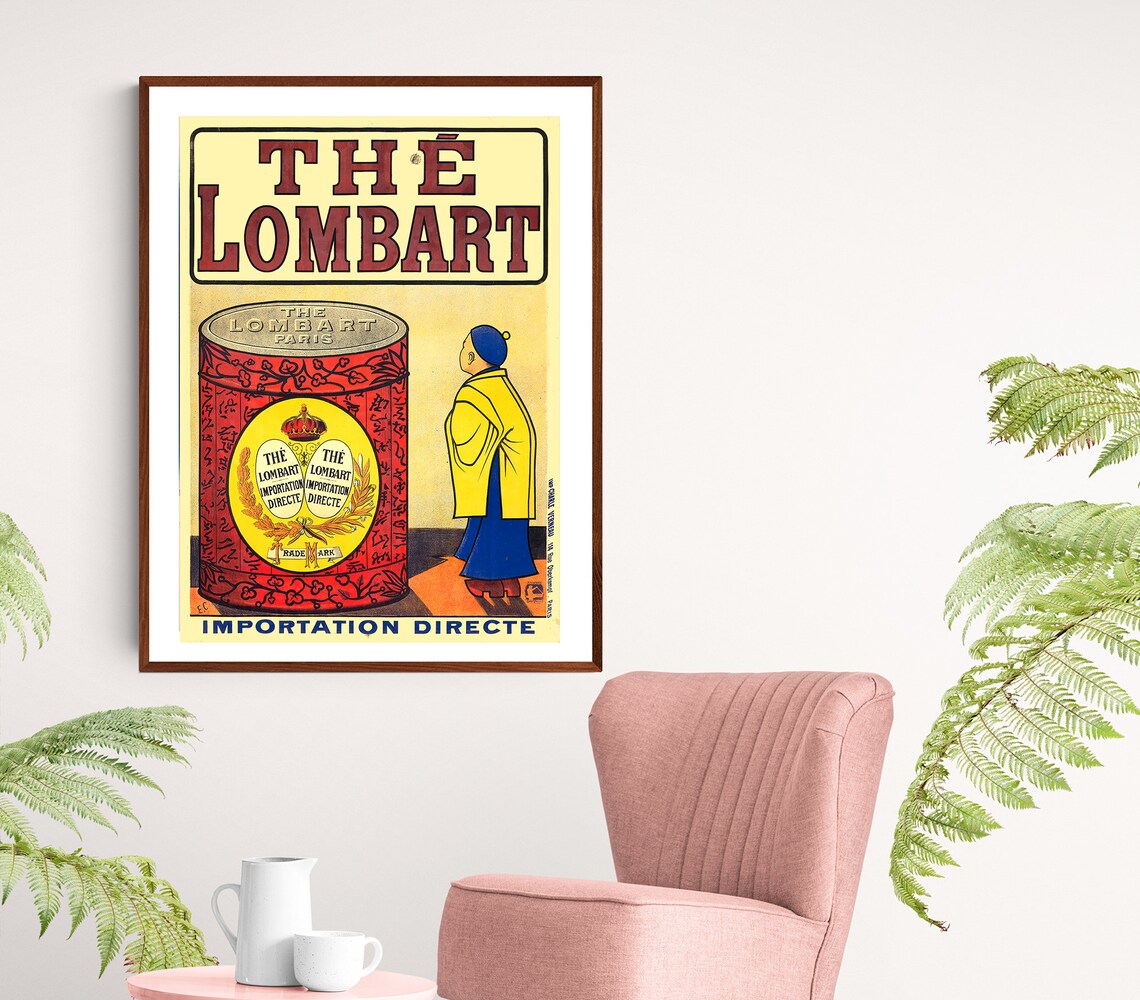 The Lombart Paris Vintage French Tea Direct Import Advertising Poster