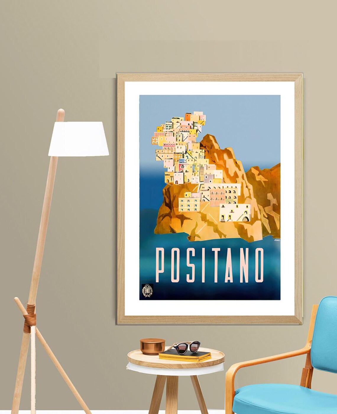 Positano Italy Vintage Travel Poster, Retro Wall Decor - Image 2