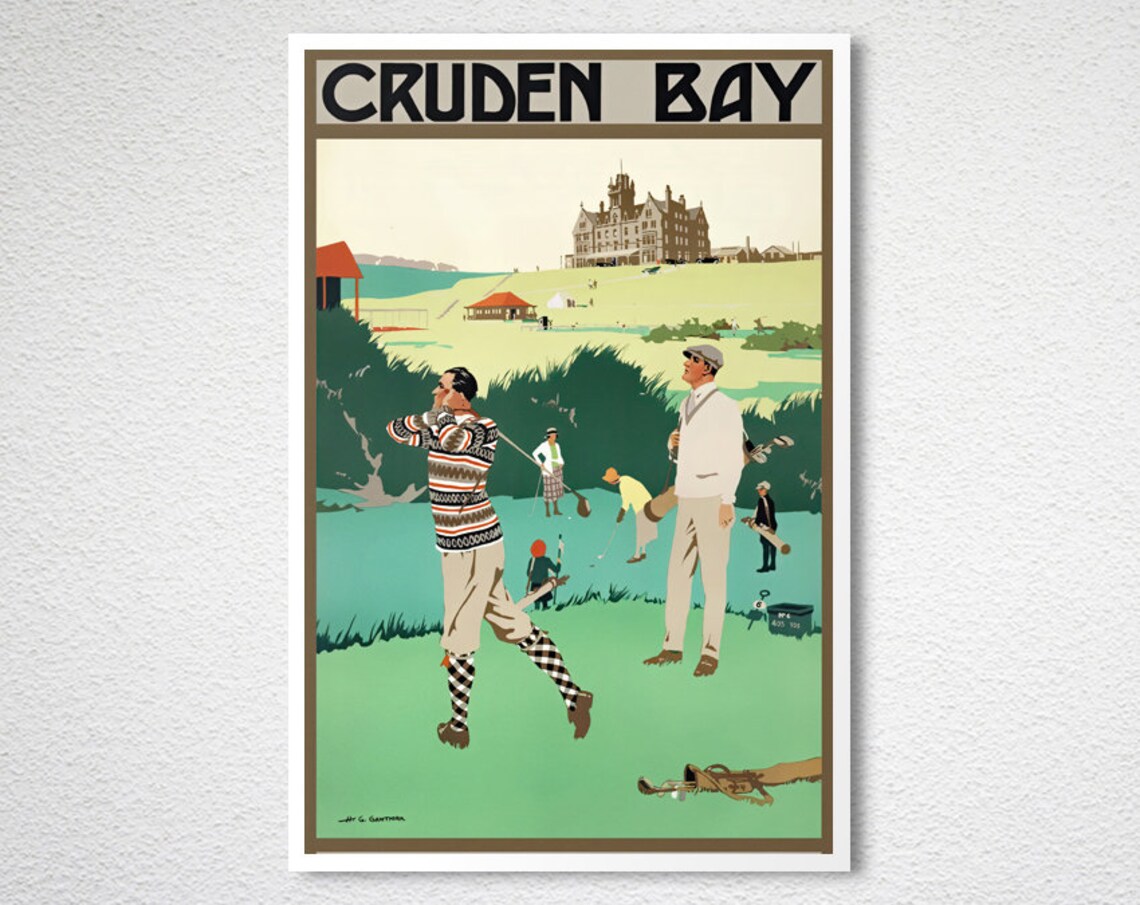 Cruden Bay Scotland Golf Course Vintage Railway Travel Poster - Image 2