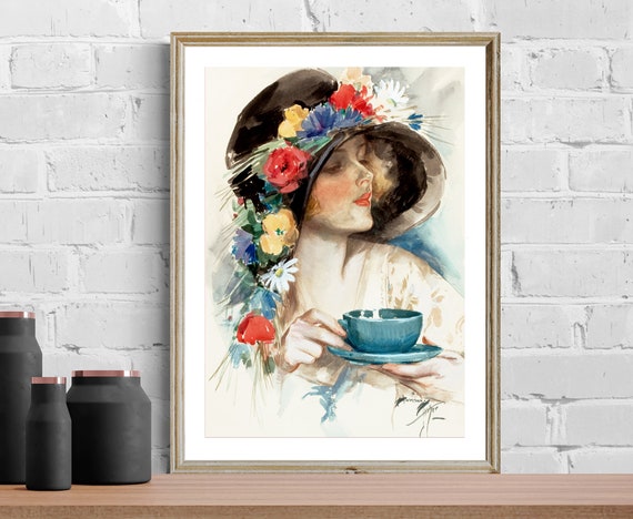 Afternoon Tea Vintage Fooddrink Poster Poster Paper Or Print Gift Idea Wall Decor