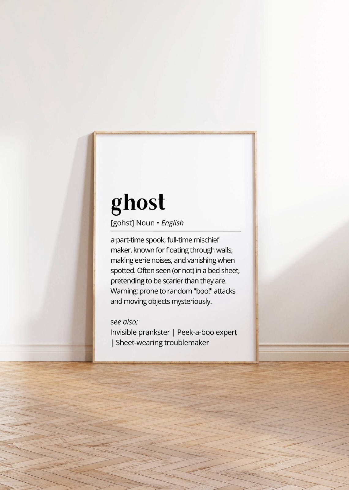 Ghost Funny Definition Print Halloween Spooky Dictionary Decor - Image 2