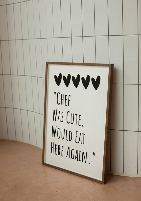 Kitchen Prints Modern Kitchen Decor Chef Was Cute Trendy Kitchen Wall Art Cute Kitchen Quotes Art Minimalist Cooking Posters Jpg