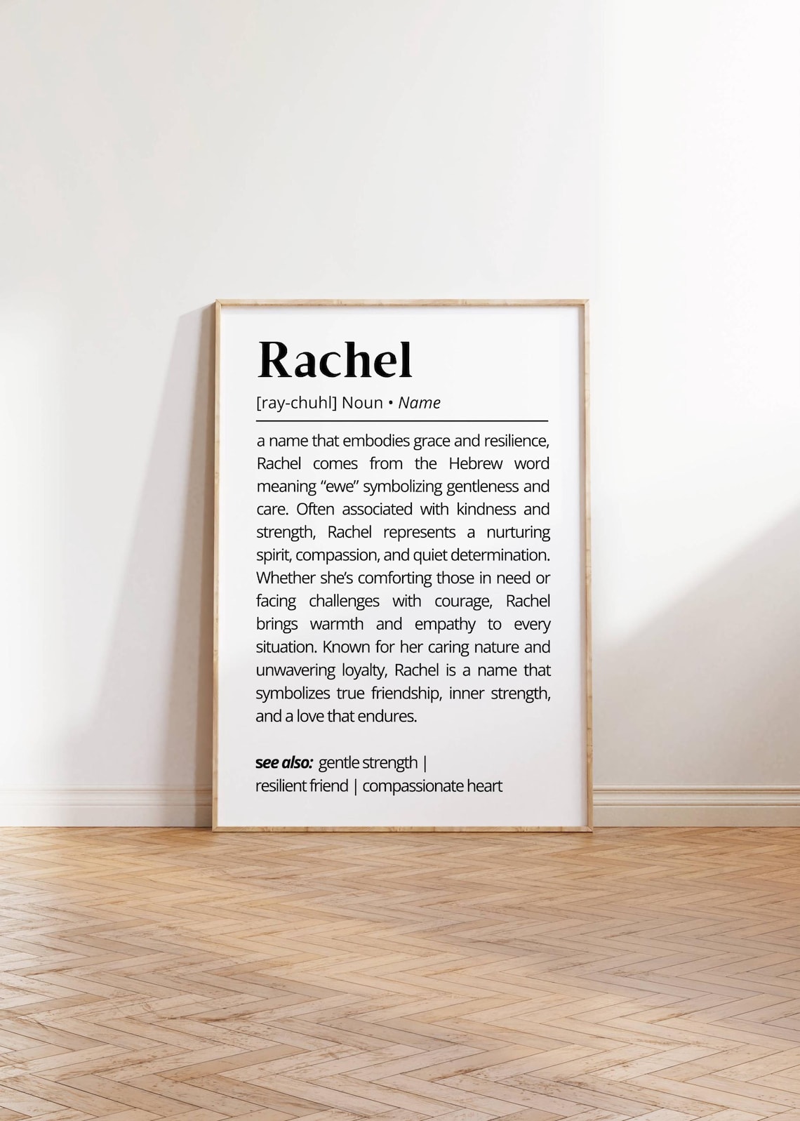 Rachel Name Definition Personalized Minimalist Art Print - Image 2