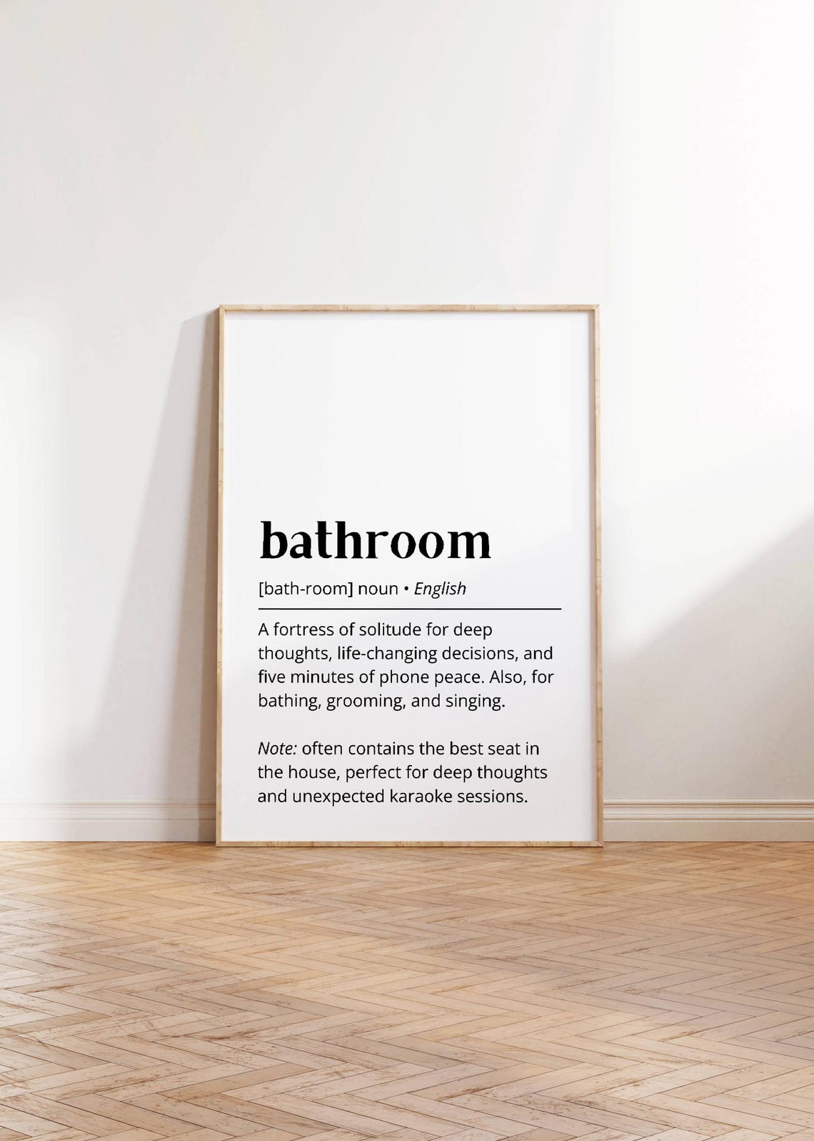 Bathroom Dictionary Definition Funny Noun Meaning Modern Poster