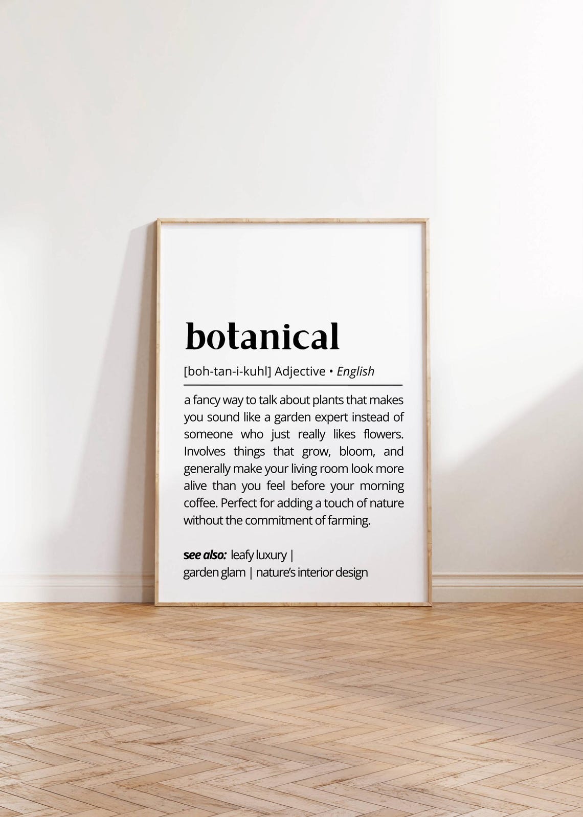 Botanical Definition Plant Lover Humor Garden Dictionary Wall Art - Image 2