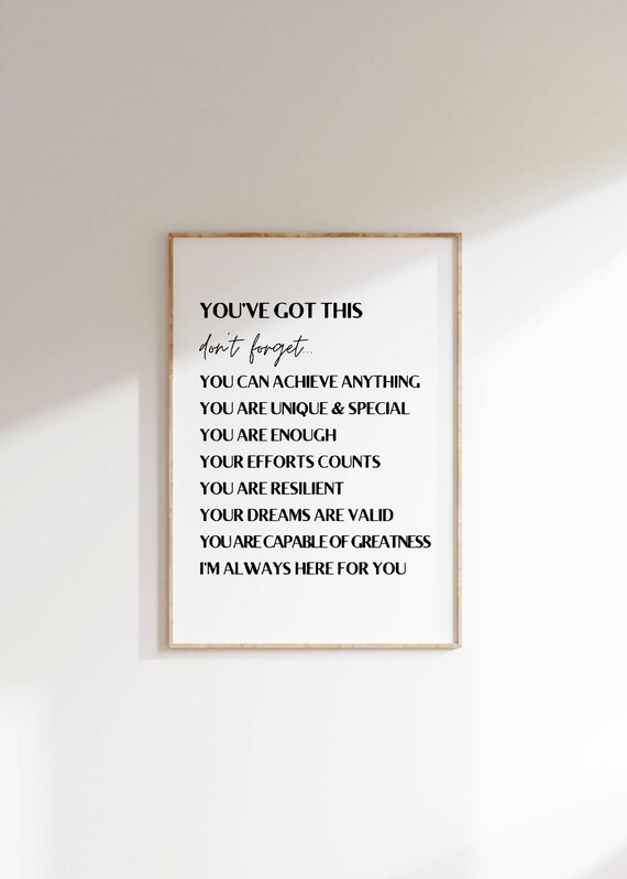 Youve Got This Bold Affirmation Typography Kids Encouragement Poster