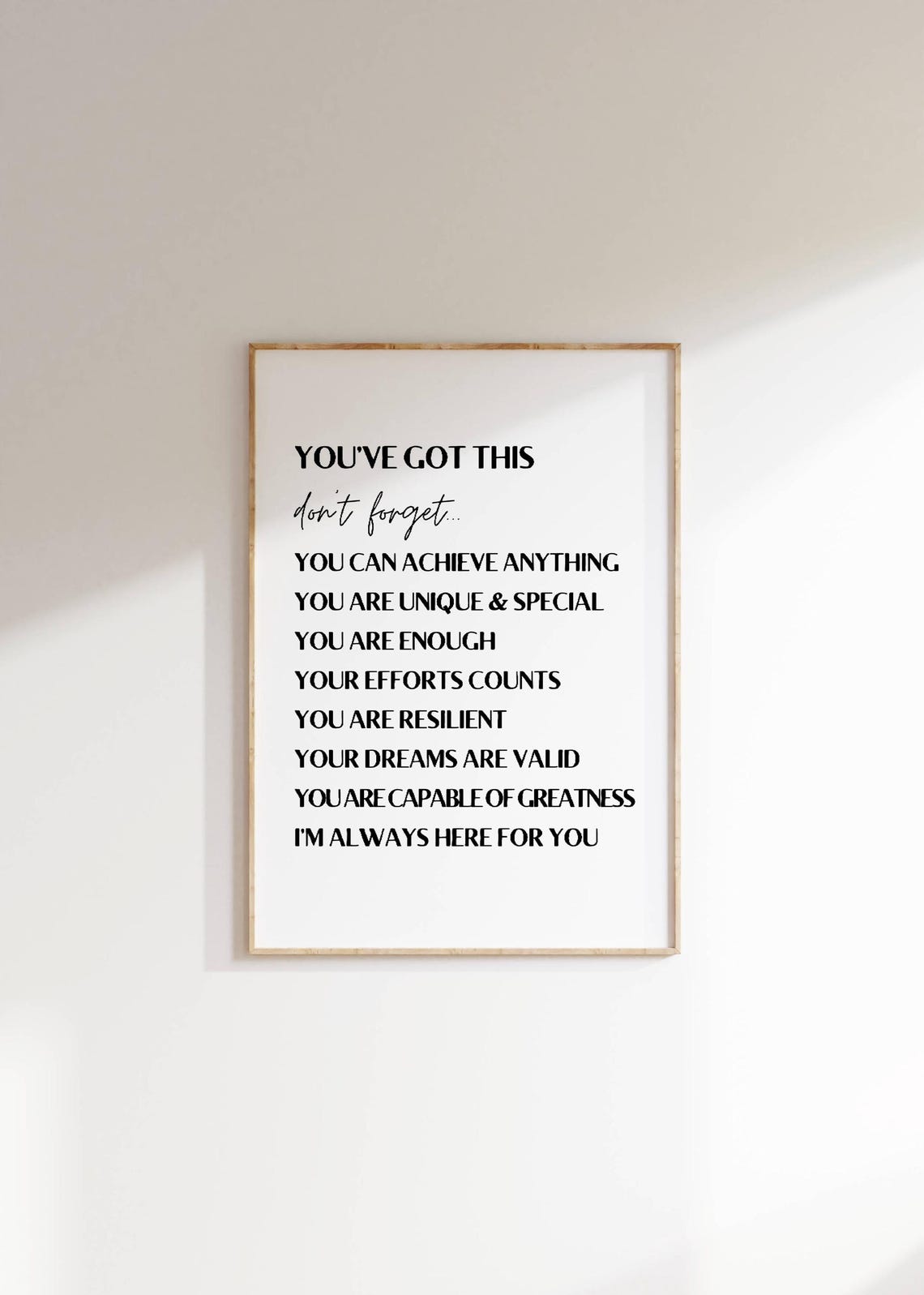 Youve Got This Bold Affirmation Typography Kids Encouragement Poster