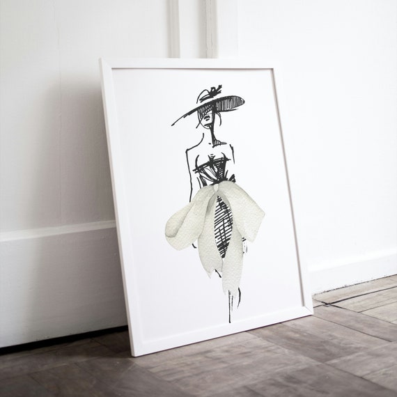 White Bow Print Preppy Art Bow Painting Preppy Dorm Prints Aesthetic Ivory Print White Retro Posters Dorm Prints White Girly Western Wall