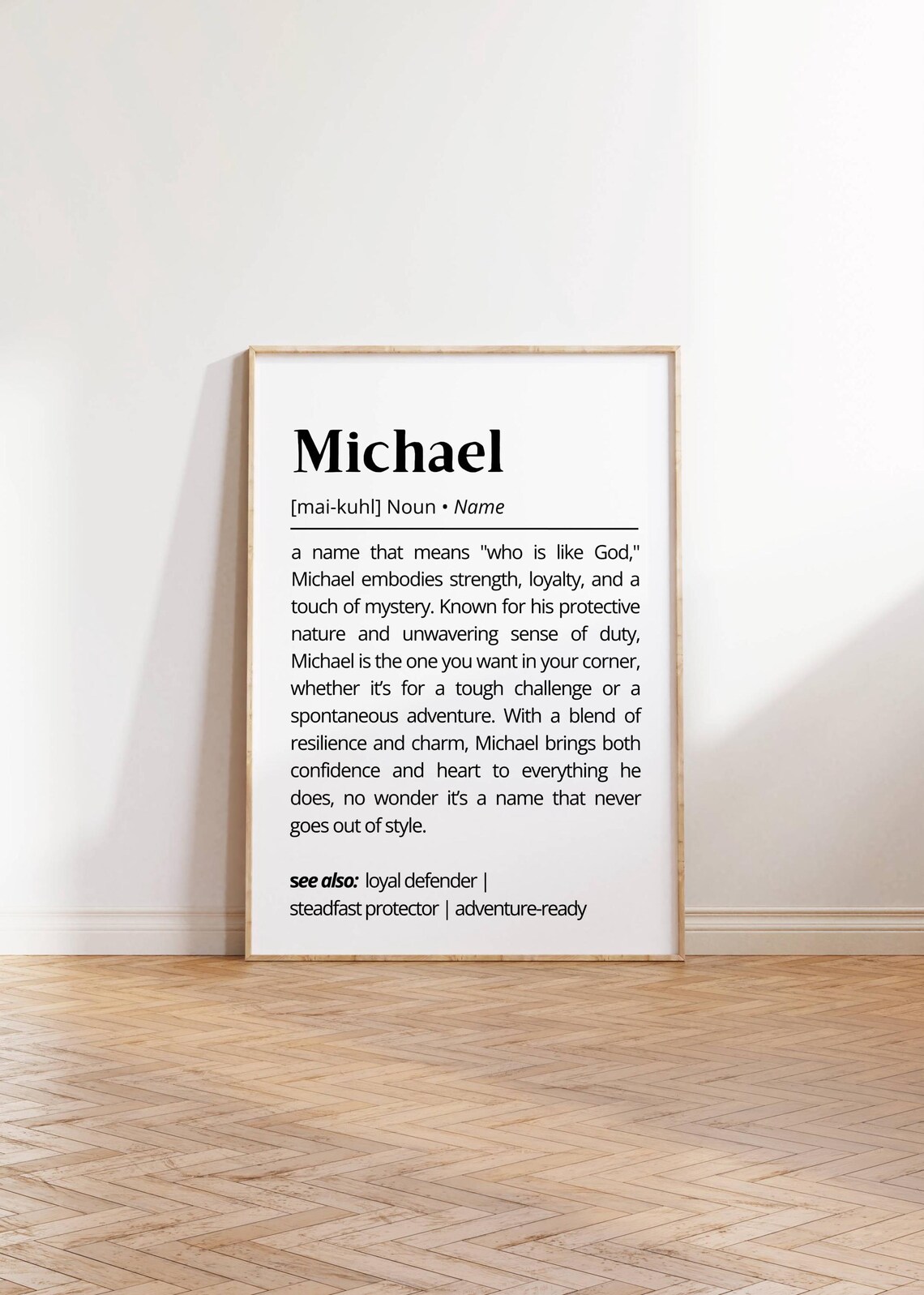 Michael Name Meaning Typography Nursery Art Print - Image 4