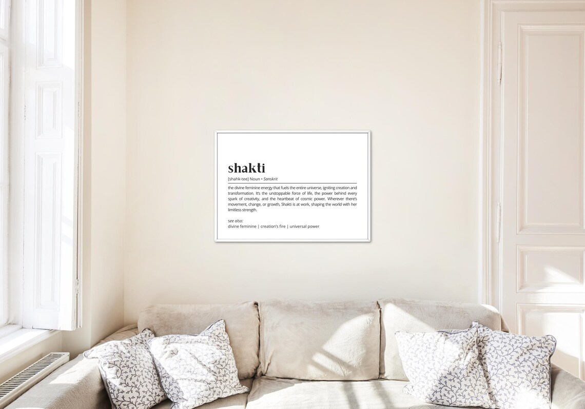 Shakti Definition Divine Feminine Sanskrit Art Print - Image 2