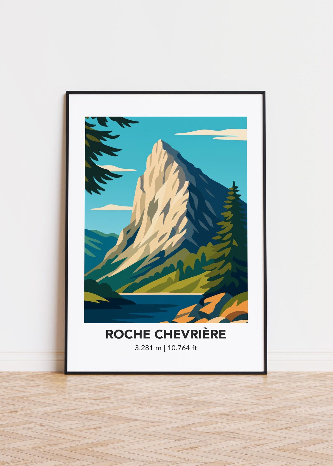 Roche Chevrire Mountain Poster Print