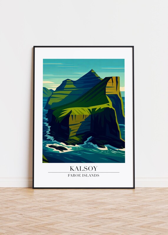 Kalsoy Faroe Islands, Modern Scandinavian Art Print