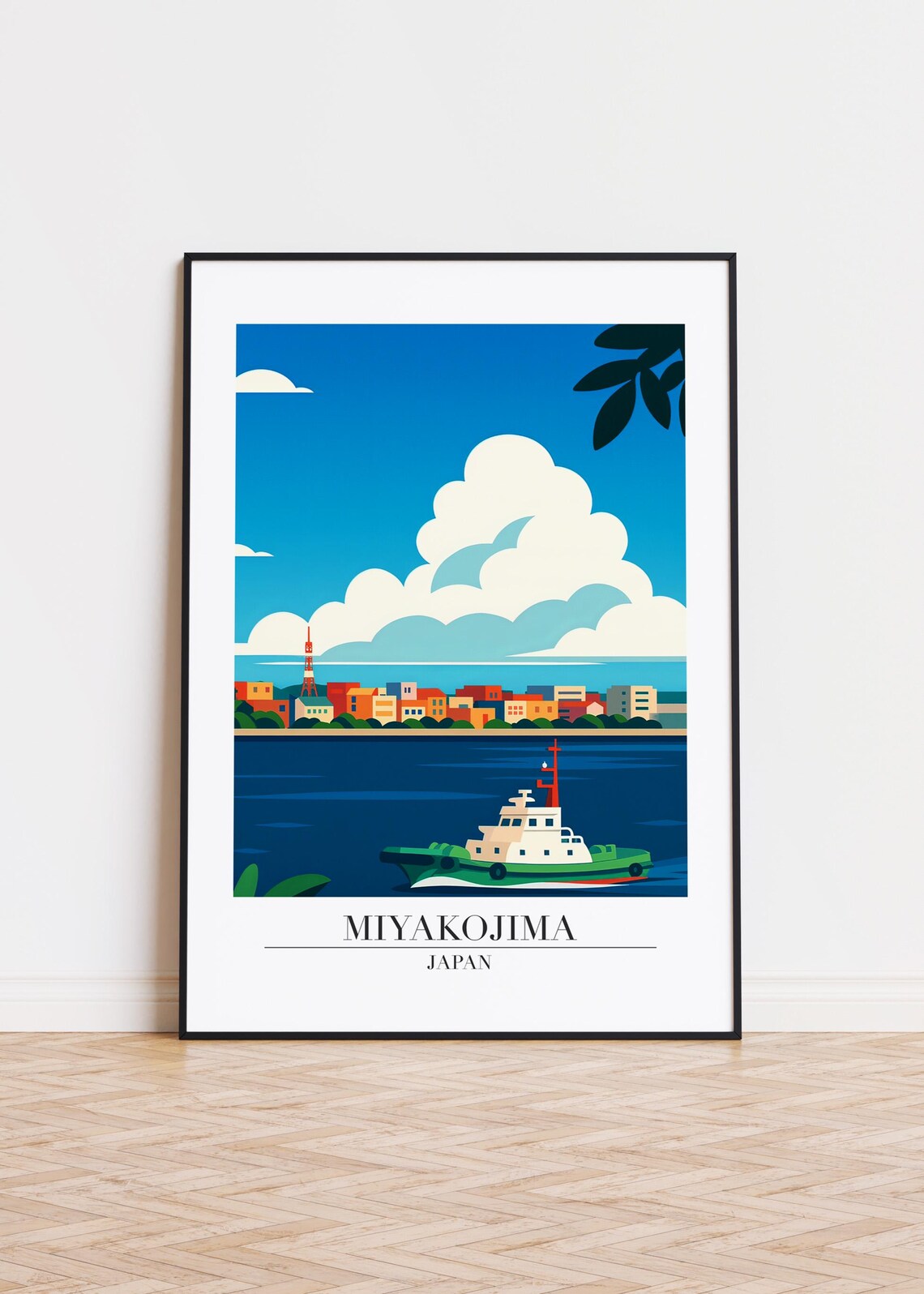 Miyakojima Japan Modern Illustration Art Print