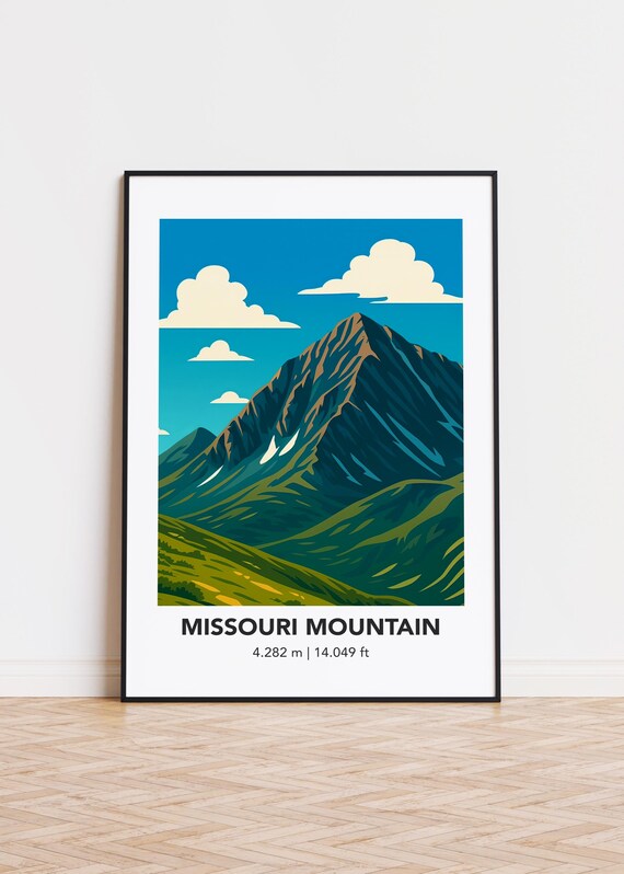 Missouri Mountain Art Print Modern Minimalist Illustration