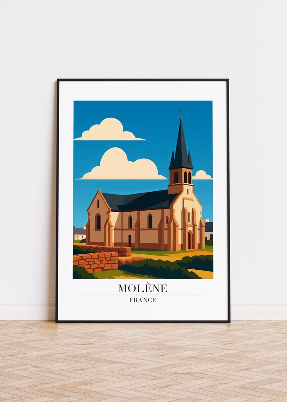 Molne France Poster Minimalist Travel Art Print