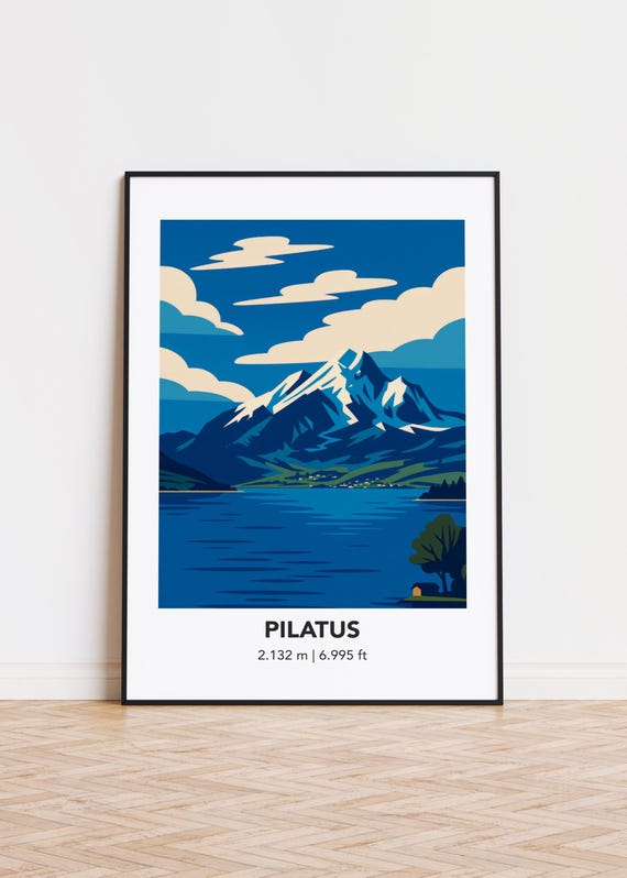 Pilatus Mountain Minimalist Art Print