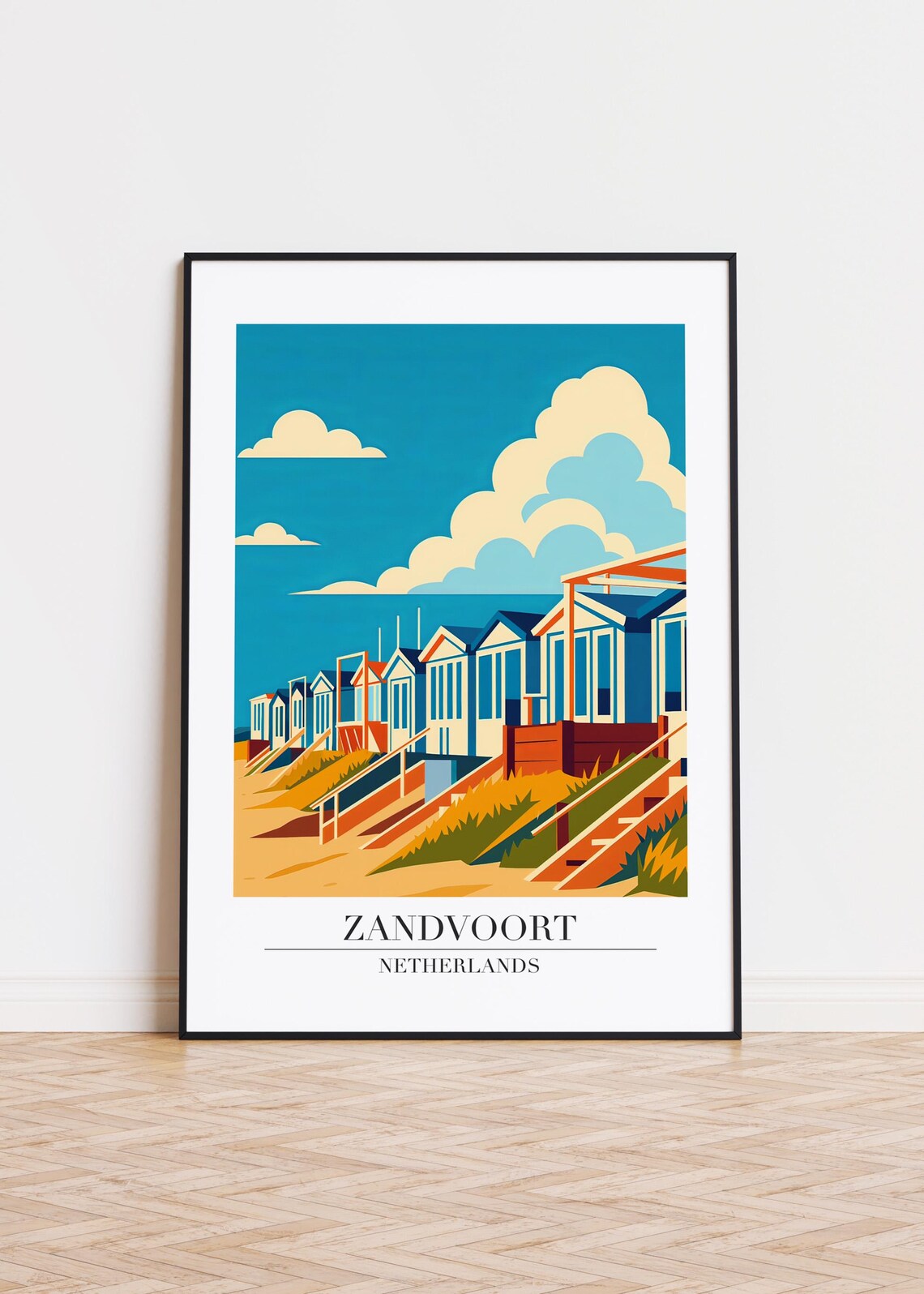 Zandvoort Netherlands, Modern City Poster Print