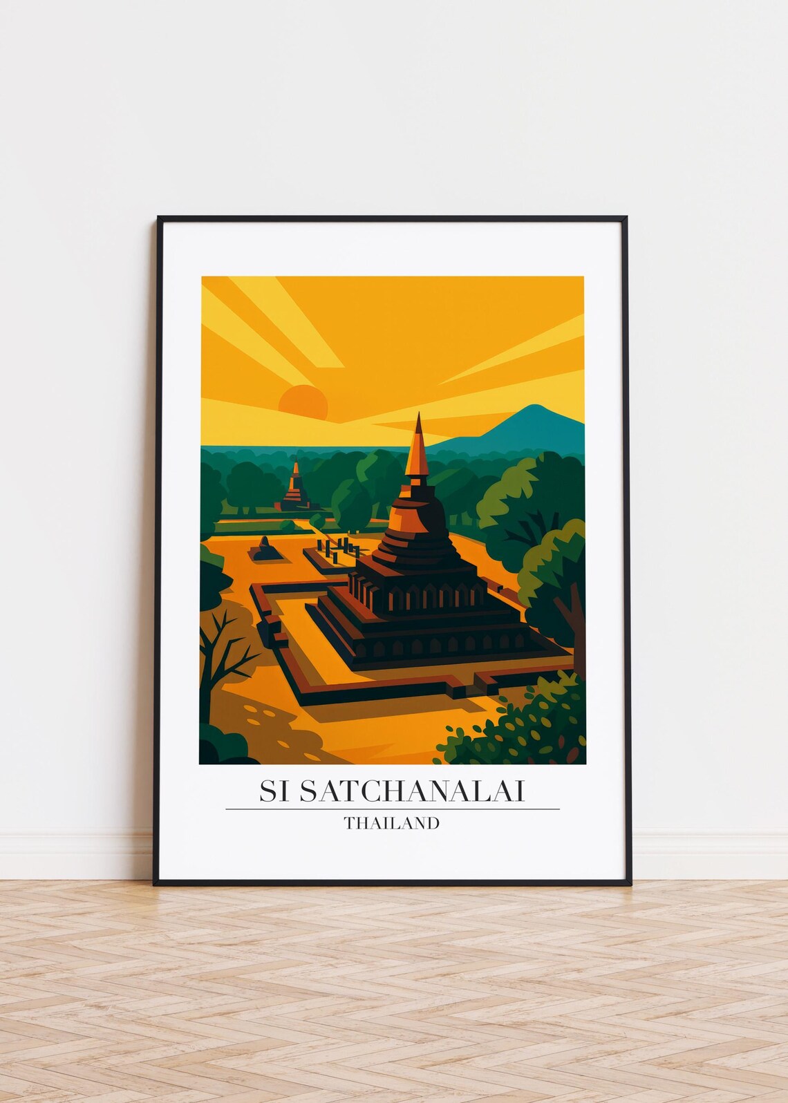 Si Satchanalai City Skyline Poster Print