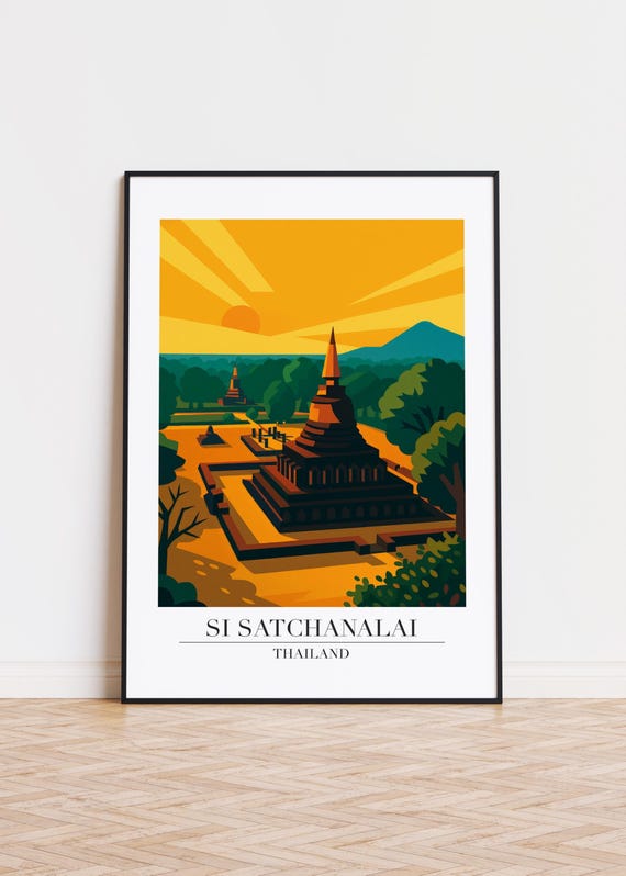 Si Satchanalai City Skyline Poster Print