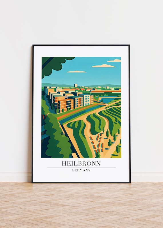 Heilbronn Germany Poster City Illustration Art Print