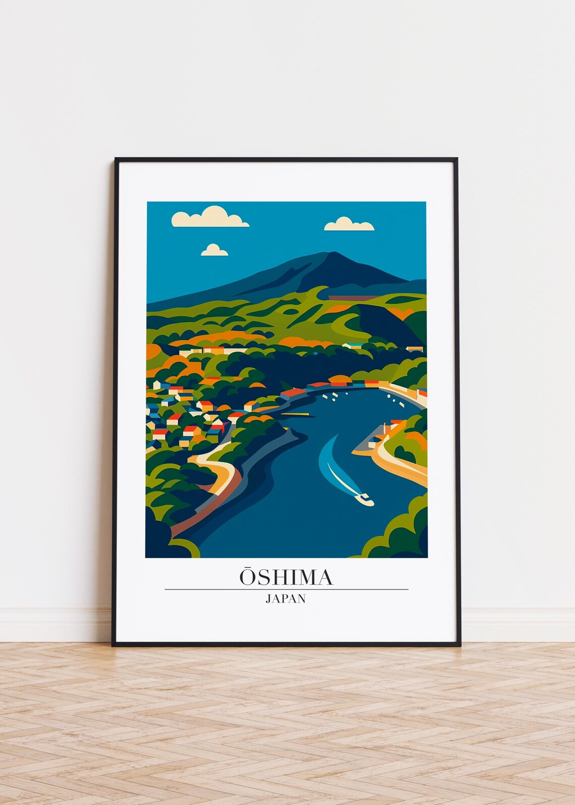 Shima Japan Modern City Illustration Art Print