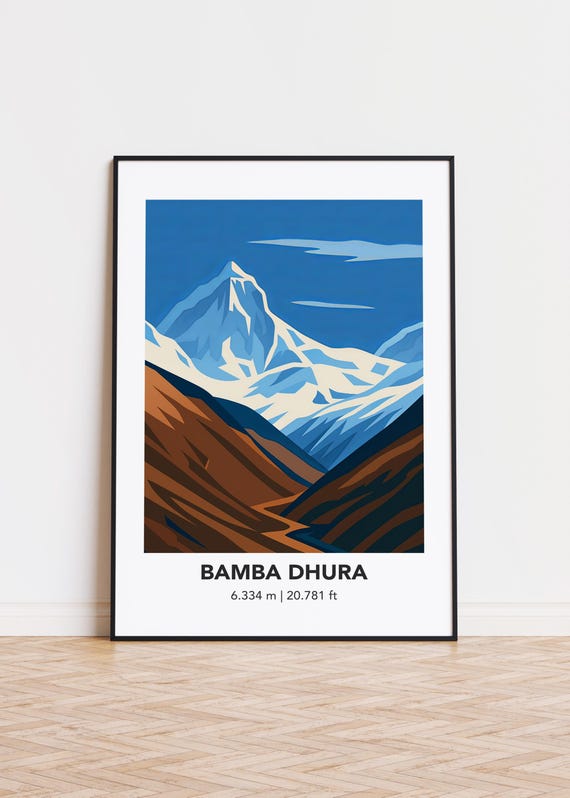 Bamba Dhura Poster City Skyline Art Print