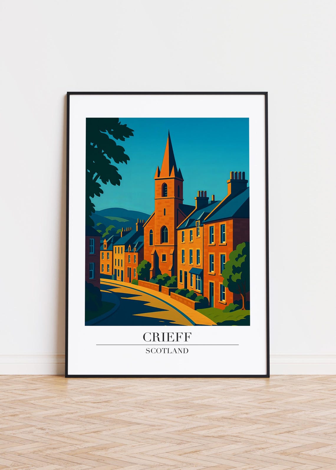 Crieff Scotland Modern City Poster