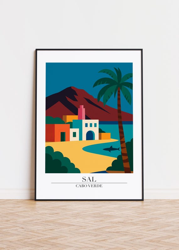 Sal Cabo Verde Poster Modern Travel Art Print