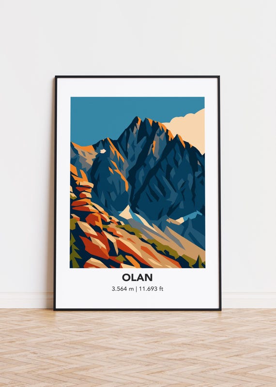 Olan Mountain Art Print Modern Scandinavian Home Decor