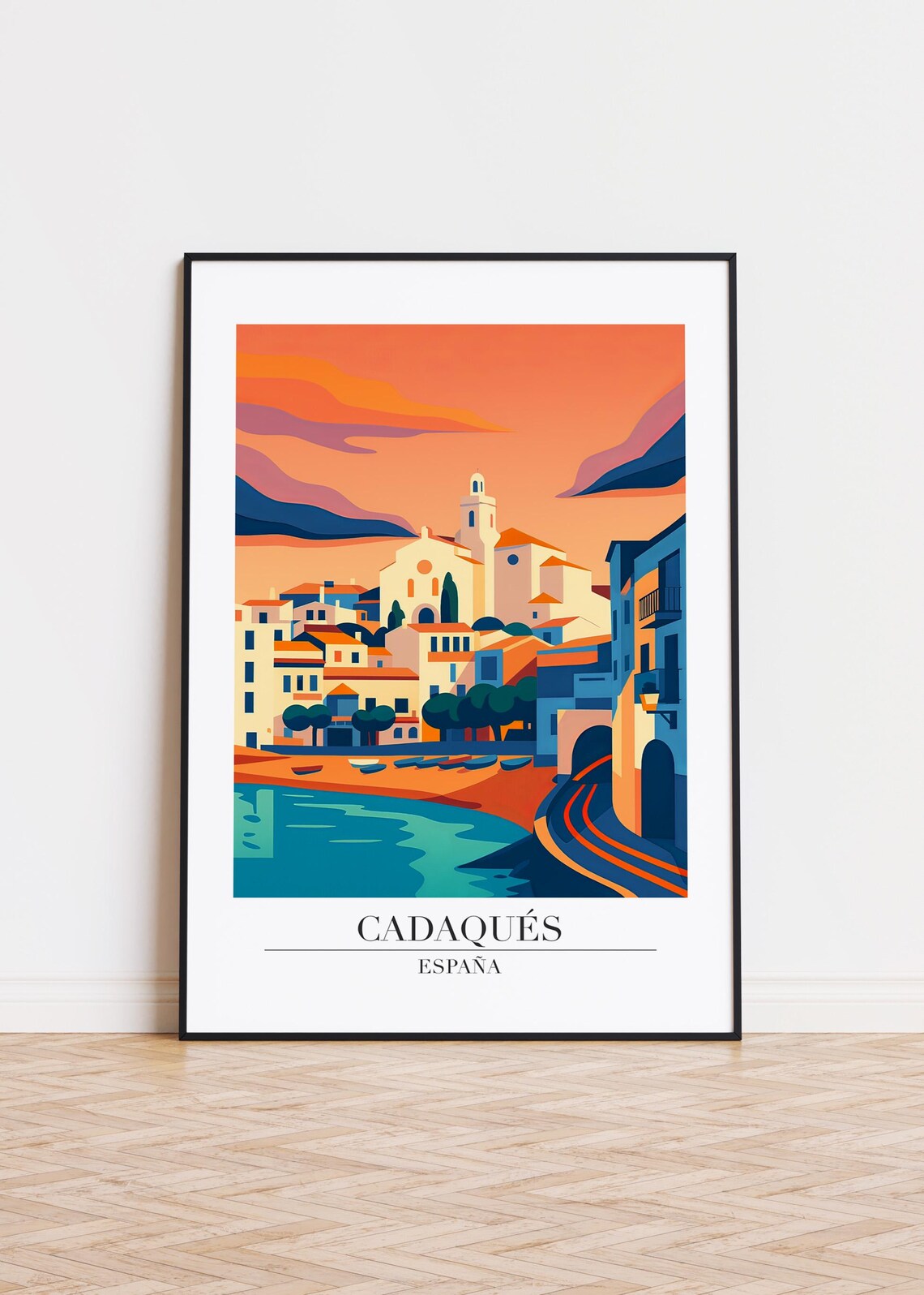 Cadaqus Spain Modern Travel Poster