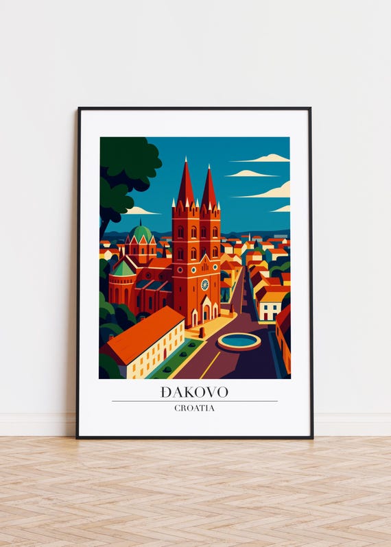 Akovo Croatia Poster City Skyline Art Print