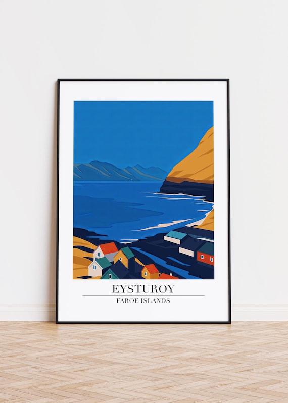 Eysturoy Faroe Islands Poster Modern Scandinavian Art Print