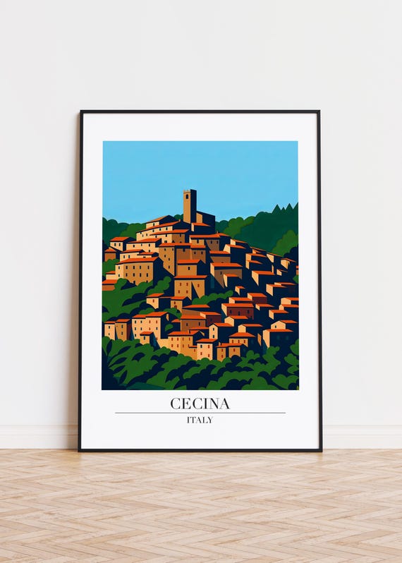 Cecina Italy Modern City Poster Print