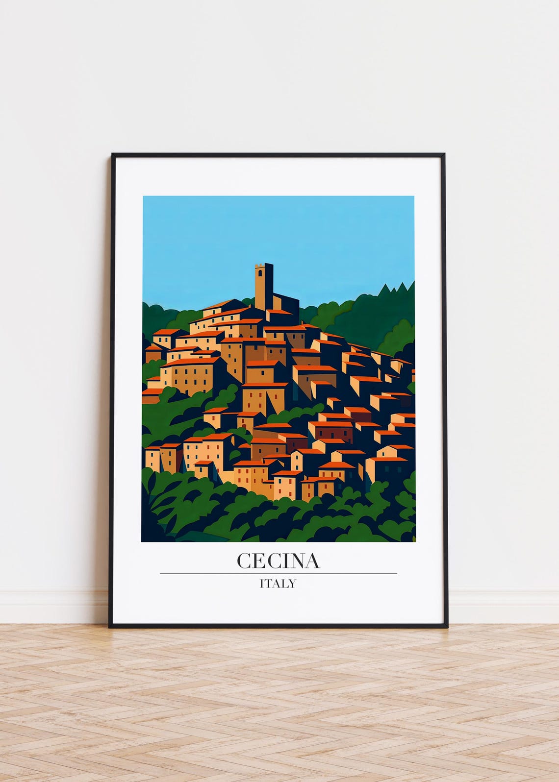 Cecina Italy Modern City Poster Print