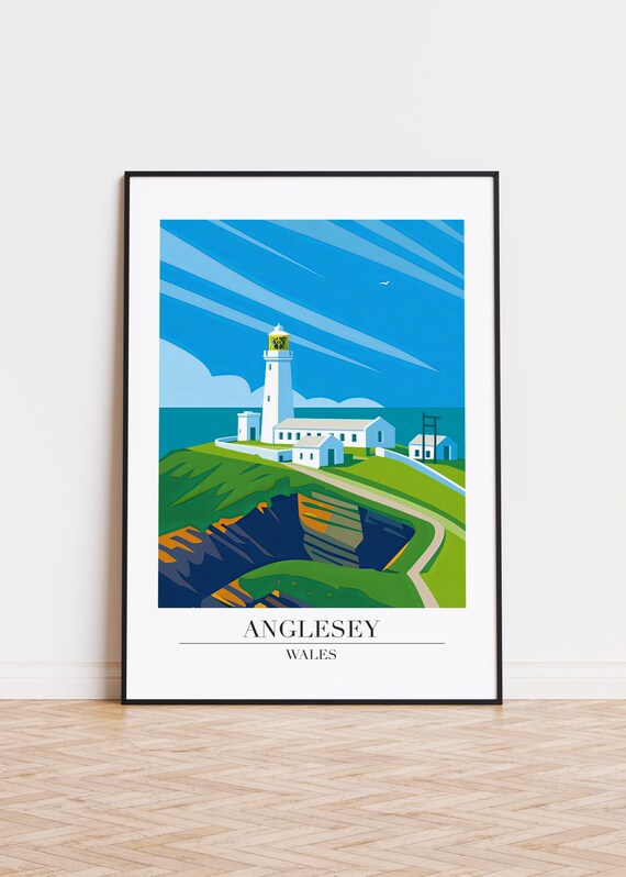 Anglesey Wales Poster Modern Illustration Art Print