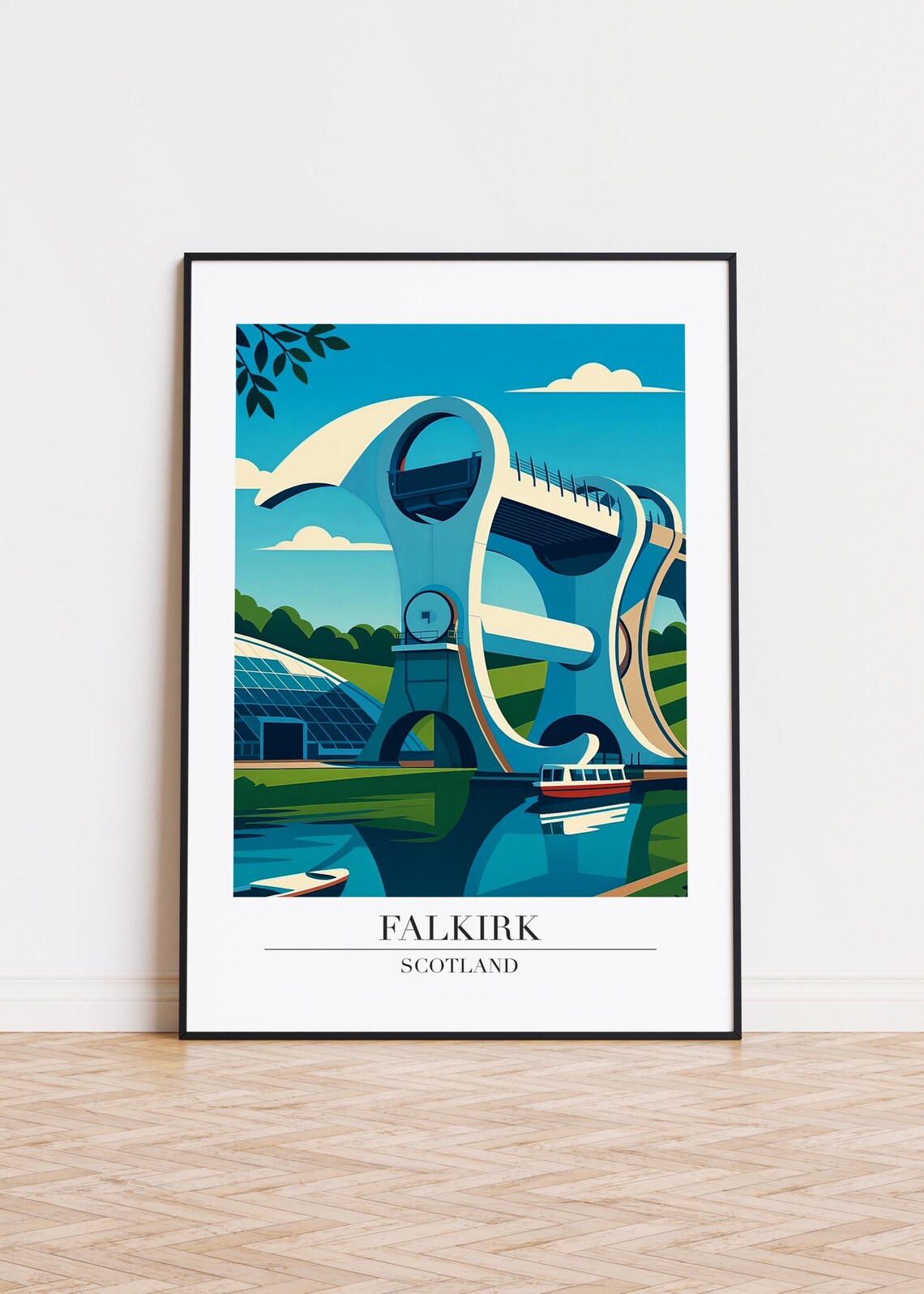 Falkirk Scotland Modern City Poster Print