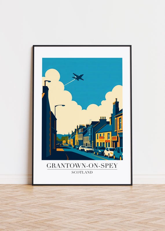 Grantownonspey Scotland Poster City Skyline Art Print