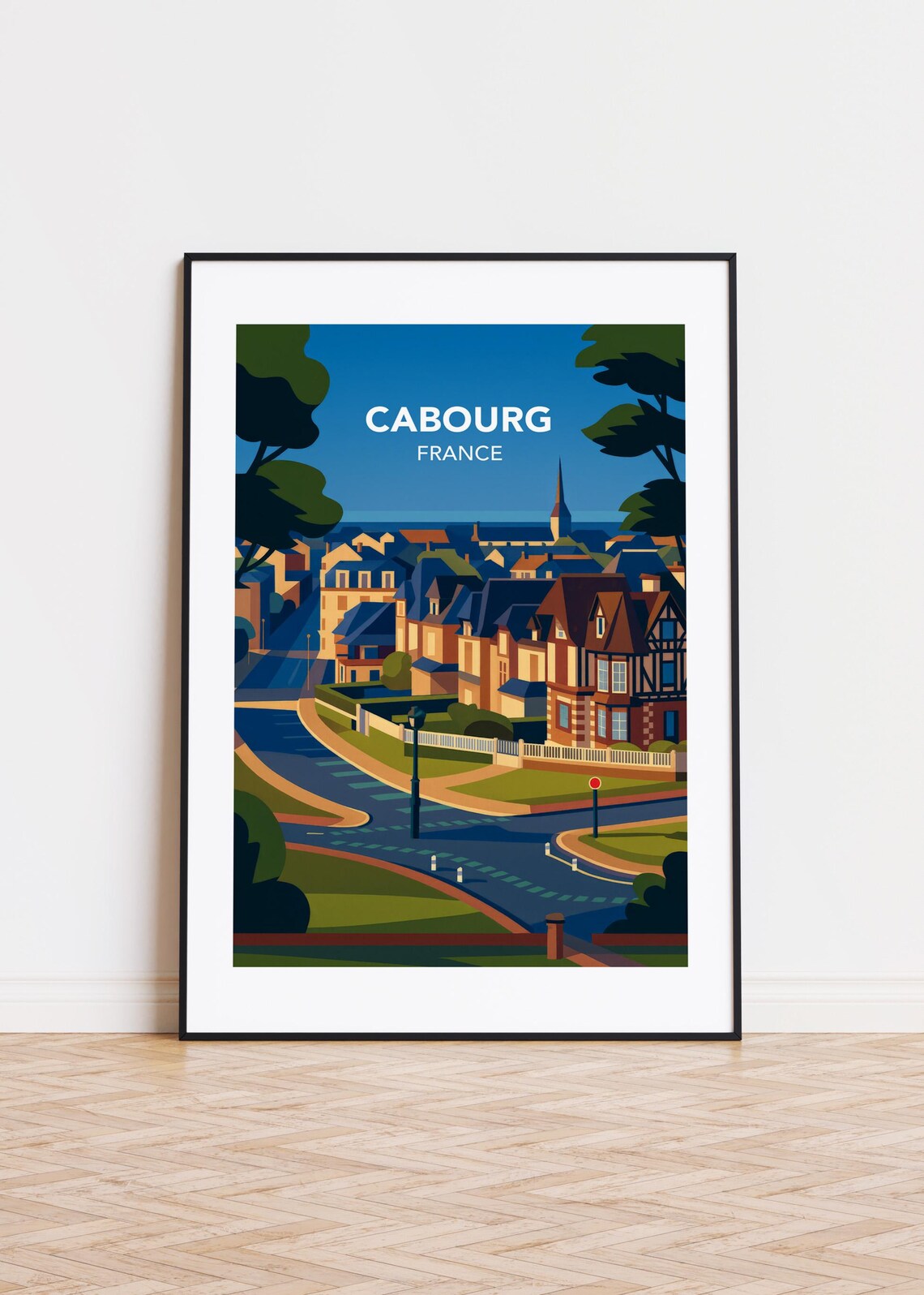 Cabourg France Poster Minimalist Travel Art Print