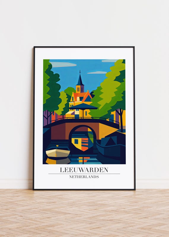 Leeuwarden Netherlands Poster City Skyline Art Print
