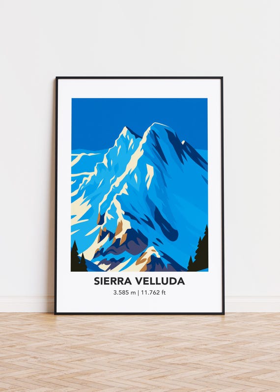 Sierra Velluda Mountain Print Minimalist Scandinavian Art