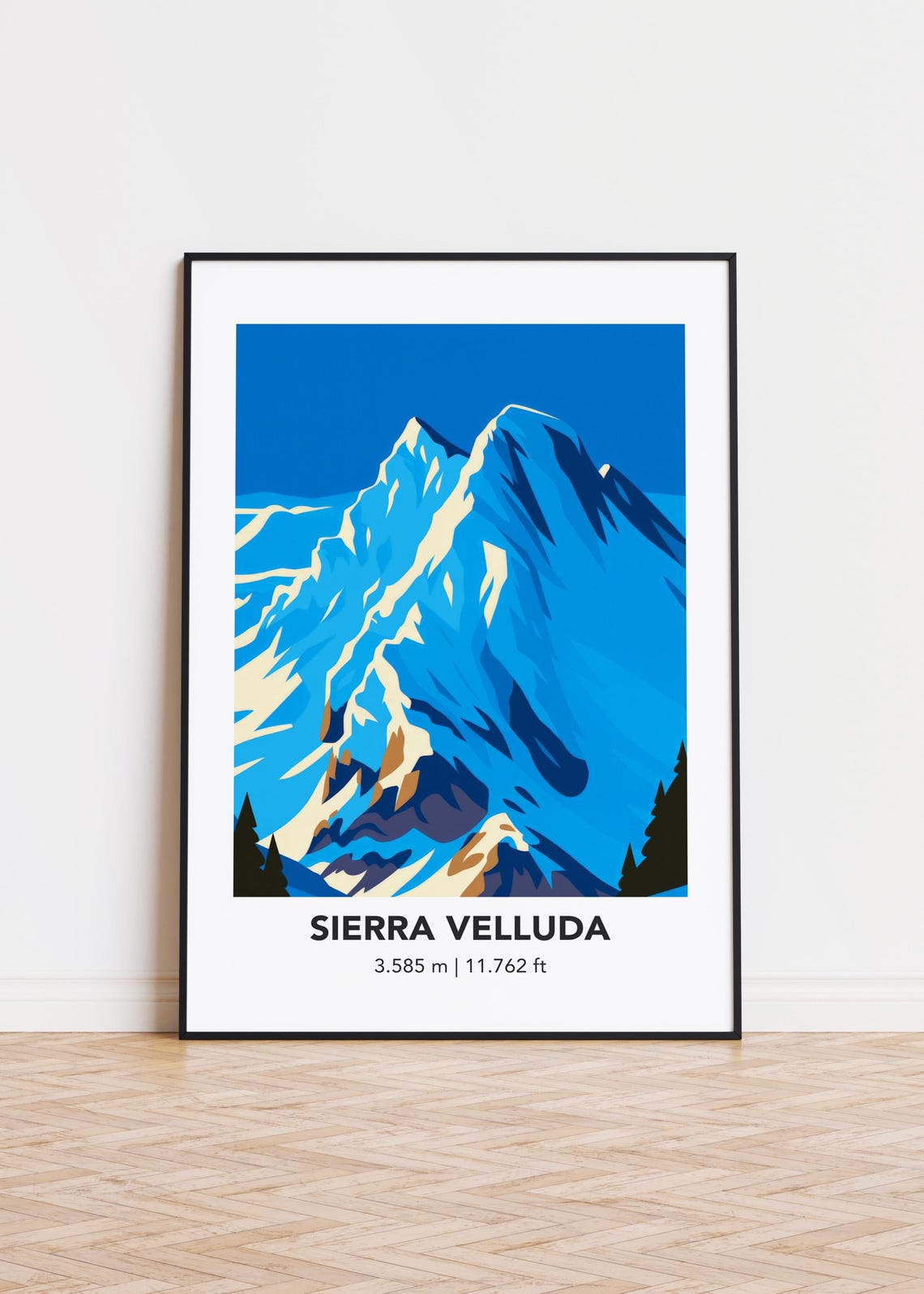 Sierra Velluda Mountain Print Minimalist Scandinavian Art