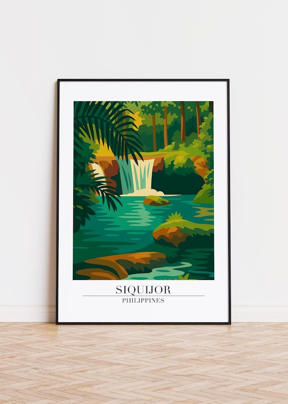 Siquijor Philippines Poster Modern Travel Illustration Art