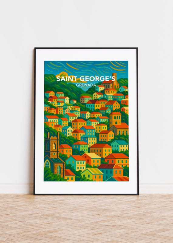 Saint Georges Grenada Poster City Skyline Art Print