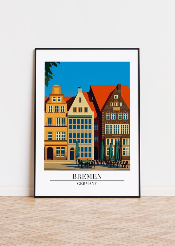 Bremen Germany Poster City Illustration Art Print