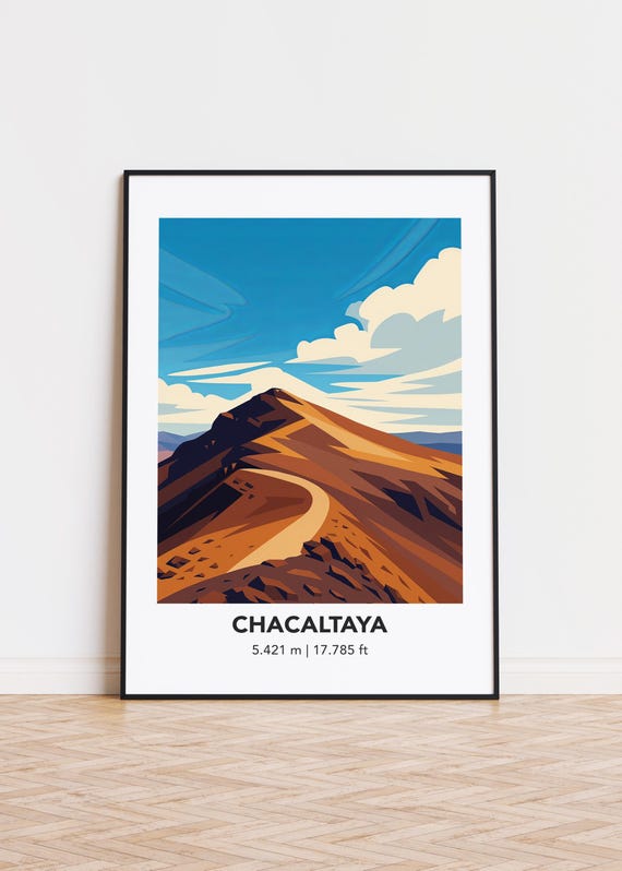 Chacaltaya Mountain Art Print Modern Minimalist Poster