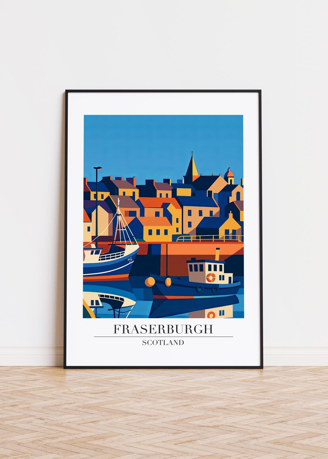 Fraserburgh Scotland Modern City Art Print
